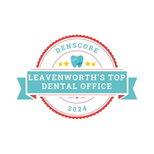 Denscore badge for Leavenworth Family Dental.